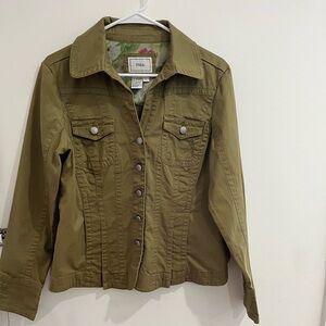Tria cotton green jacket size L.  H-6